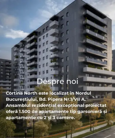 Apartament cu 3 camere in complexul rezidențial Cortina North
