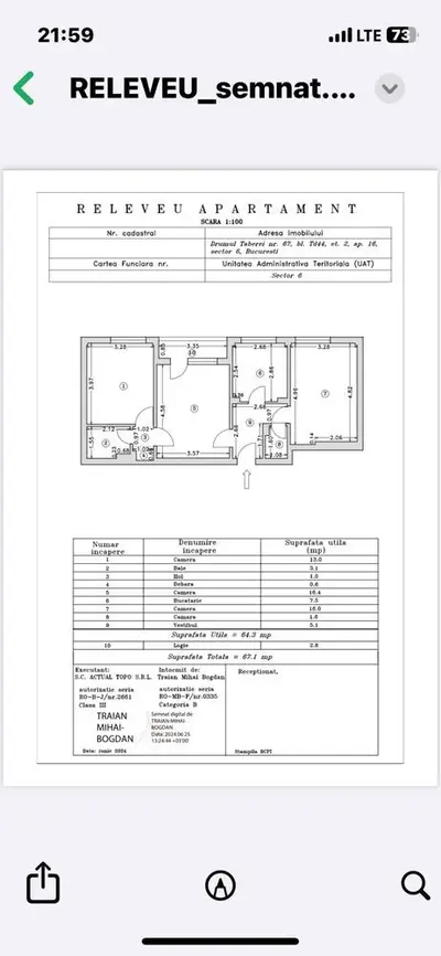 Vand apartament 3 camere Drumul Taberei-Romancierilor