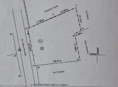 Vand teren Tunari - Matei Basarab - 868 mp.