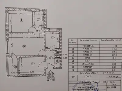 3 camere, etaj 3/4, parc IOR, metrou Nicolae Grigorescu / Titan