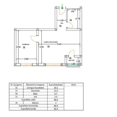 Apartament 2 camere, Zona Lisaura