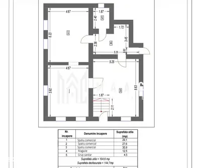 Spațiu comercial de închiriat | Piața Cibin, Sibiu | 105 mp utili