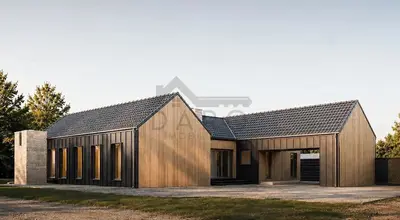 Casa individuala superba, cu arhitectura scandinava, moderna - langa padure, teren generos