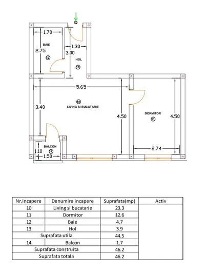 Apartament 2 camere, Zona Lisaura