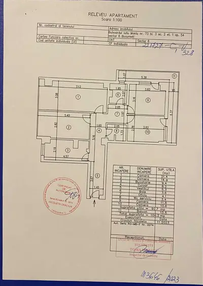 Apartament 4 camere 106 mp la 5 min de Metrou Paci