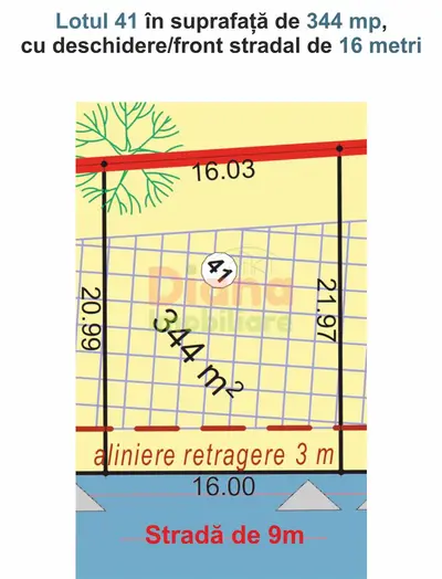 Teren intravilan 344 mp pentru casă, lotul 41 — str. Viile Sibiului, Sibiu