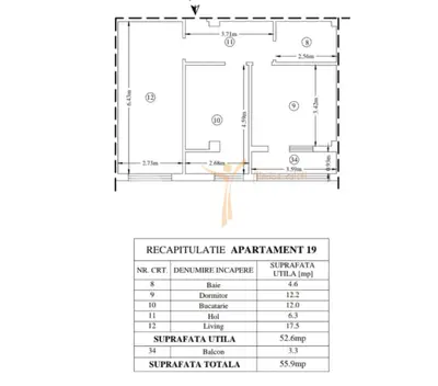 Apartament mobilat și utilat, 56 mp – Valea Adâncă, Miroslava