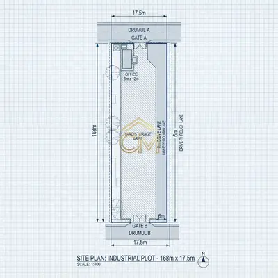 Teren Intravilan-2875 MP-Zona Industriala Vest
