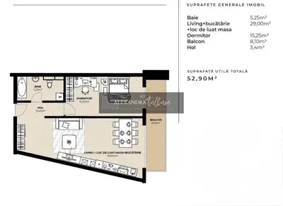 Apartament nou de vânzare | 2 camere | etaj intermediar | balcon