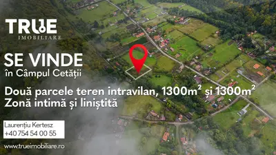 Teren intravilan Câmpul Cetății 2600m² – zonă de vacanță