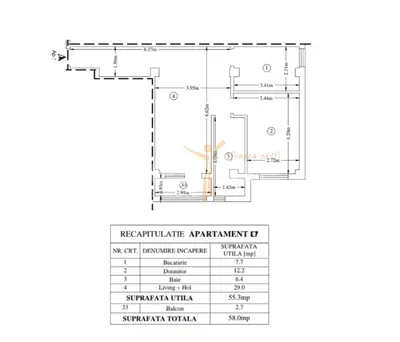 Apartament mobilat și utilat, 58 mp – Valea Adâncă, Miroslava