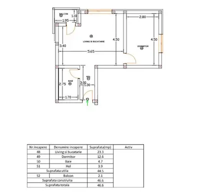 Apartament 2 camere, Zona Lisaura