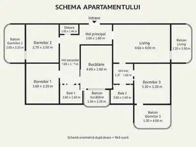 Apartament 4 camere de vânzare | Sibiu, Turnișor | 83 mp