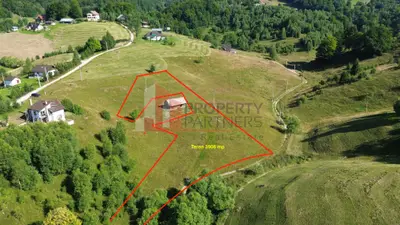 Teren intravilan 3.908 mp în Ciocanu – vedere panoramică spre Munții Bucegi