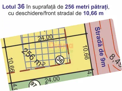 Teren intravilan 256 mp pentru casă, lotul 35 — str. Viile Sibiului, Sibiu