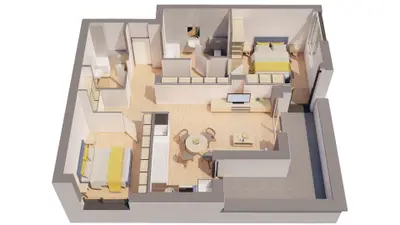 Penthouse NOU 3 camere - ARED LANGA AFI - direct de la dezvoltator